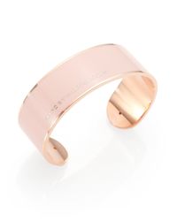 Marc By Marc Jacobs | Pink Modern Enamel Cuff Bracelet/Rose Goldtone | Lyst