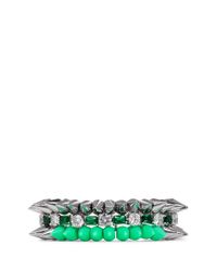Venna | Multicolor Crystal Spike Bracelet | Lyst