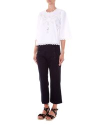 Étoile Isabel Marant White Dill Embroidered Cotton-poplin Top