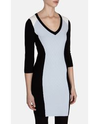 karen millen colourblock knit dress