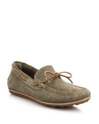 Frye | Gray Harris Suede Moccasins for Men | Lyst