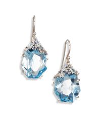 Alexis Bittar Fine | Midnight Marquis Blue Topaz, Purple Sapphire, Grey Diamond & Sterling Silver Drop Earrings | Lyst