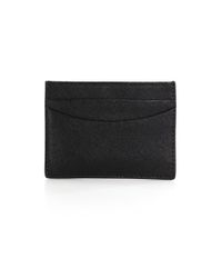 Saks Fifth Avenue | Black Leather Card Case for Men | Lyst