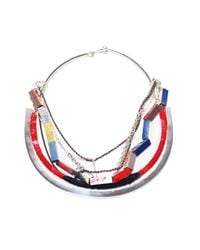 Alyssa Norton - Blue Shapes And Chains Necklace - Lyst