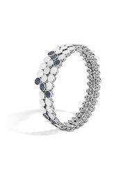 John Hardy | Double Coil Bracelet With Blue Sapphire | Lyst