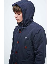 Fred Perry Wadded Mountain Parka In Navy in Blue for Men - Lyst