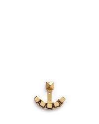 Ela Stone | Metallic 'Patti' Stud Back Box Chain Single Earring | Lyst