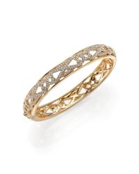 Adriana Orsini | Metallic Garden Gate Pavé Crystal Thin Bangle Bracelet/goldtone | Lyst