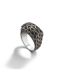 John Hardy | Signet Ring With Black Oxidation for Men | Lyst