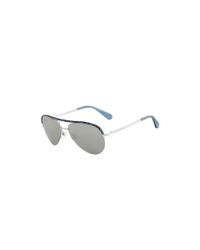 Diane von Furstenberg | Black Farrah Mirrored Aviator Sunglasses | Lyst