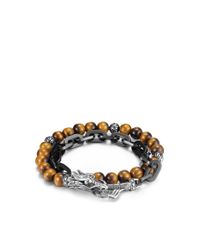 John Hardy | Multicolor Legends Naga Stainless Steel Double Wrap Link Bracelet for Men | Lyst