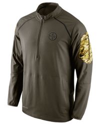 salute pullover steelers pittsburgh hybrid quarter nike zip service olive