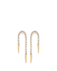 Erickson Beamon | Metallic 'grapes Of Wrath' Faux Pearl Spike Drop Earrings | Lyst
