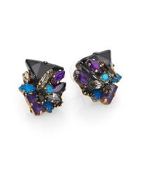 Erickson Beamon | Metallic Talitha Crystal Cluster Earrings | Lyst