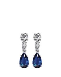 CZ by Kenneth Jay Lane | Blue Pear-cut Drop Earrings | Lyst