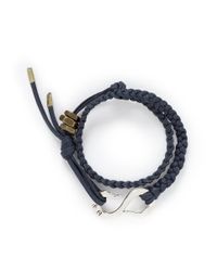 Giles & Brother | Blue Brass Nut Braided Cotton Lacing Bracelet for Men | Lyst