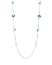 Ippolita | Metallic Wonderland Tahiti Mother-Of-Pearl, Clear Quartz & Sterling Silver Lollipop Doublet Station Necklace | Lyst