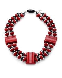 Weekend by Maxmara | Red Eolo Beaded Necklace | Lyst