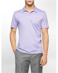 Calvin Klein White Label Body Slim Fit Colorblock Pique Polo Shirt in Lilac  (Purple) for Men - Lyst