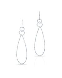 Anne Sisteron - Metallic 14kt White Gold Diamond Open Pear Link Drop Earrings - Lyst