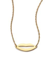 Jennifer Zeuner | Metallic Lola Lips Necklace | Lyst