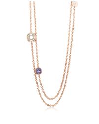 Rebecca - Purple Seventies - 18 Kt Rose Gold Over Bronze Long Necklace - Lyst