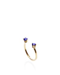 Delfina Delettrez | Blue Dots 18k Gold and Sapphire Ring | Lyst