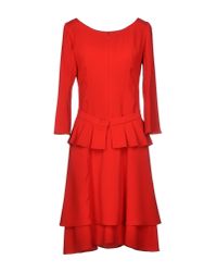Prada Red Knee-Length Dress