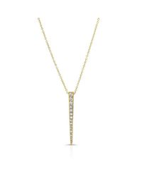 Anne Sisteron - 14kt Yellow Gold Diamond Large Dagger Necklace - Lyst