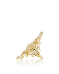 Fernando Jorge | Metallic Gold, Diamonds And Topaz Fusion Cross Ring | Lyst