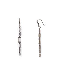 Diane von Furstenberg | Transparent Swarovski Crystal Drop Earrings | Lyst