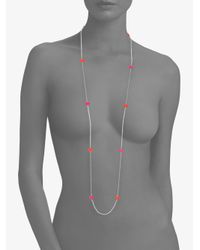 Delfina Delettrez | Metallic Lips & Pearls Station Chain Necklace | Lyst