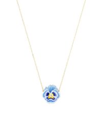 Alison Lou | Blue Pansy Necklace | Lyst