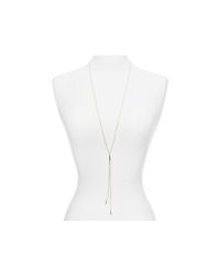 Aqua | Silver Gigi Snake Chain Tassel Necklace, 32" | Lyst