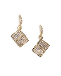 ABS By Allen Schwartz | Metallic Box Of Jewels Pavé Cube Drop Earrings | Lyst