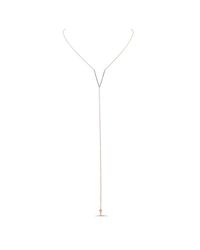Anne Sisteron - Metallic 14kt Rose Gold Diamond V Bikini Necklace - Lyst
