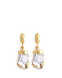 Kenneth Jay Lane | Metallic Crystal Drop Earrings | Lyst