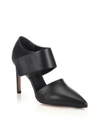 VINCE | Black Capri Leather Cutout Pumps | Lyst