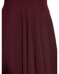 Alexander McQueen Purple Fluted Crepe Midi Skirt
