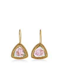 Jade Jagger | Pink Watermelon Tourmaline Earrings with Diamond | Lyst