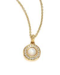 Ippolita | Metallic Lollipop Mother-of-pearl, Diamond & 18k Yellow Gold Mini Pendant Necklace | Lyst