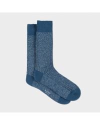 Paul Smith | Men's Thick Petrol Blue Glittered Socks for Men | Lyst
