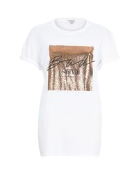 white and rose gold t shirt