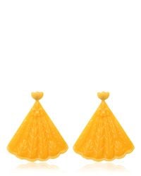 Mariah Rovery | Yellow Brinco Leque Earrings | Lyst