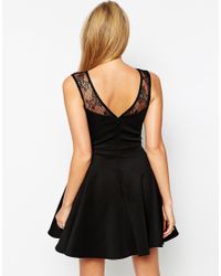 lipsy lace top skater dress