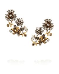 Erickson Beamon | Metallic Night Shade Gold-Plated Swarovski Crystal Clip Earrings | Lyst