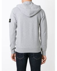 stone island gray hoodie