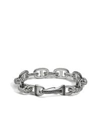 John Hardy | Metallic Classic Chain Link Bracelet With Black Sapphire for Men | Lyst