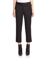 3.1 Phillip Lim | Black Slim Cropped Wool Pants | Lyst