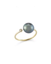 Mizuki - Blue Open Band 14K Gold Ring - Lyst